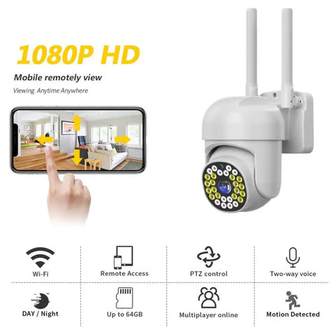 PTZ Wifi HB66 2MP Outdoor CCTV Security Camera 4X Digital Zoom