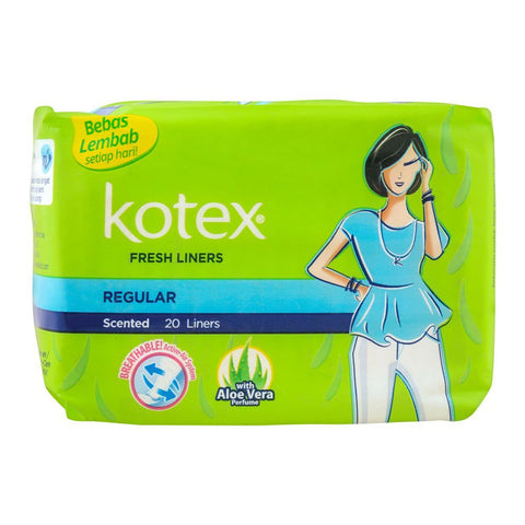 Kotex Fresh Liners Scented Regular Aloe Vera 20s