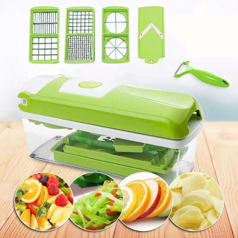 12-Piece Vegetable And Fruit Cutting Tool Set Green