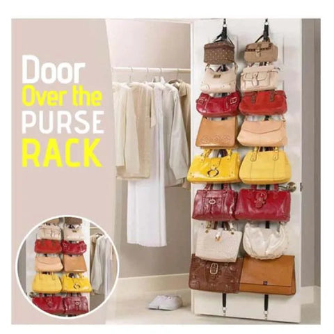 Bag Rack Door Straps Hanging Rack Holder 16 Hook Organizer