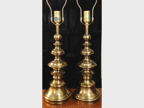 Vintage Pair Metal Lamp