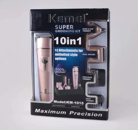 KM-1015 Kemei 10 In 1 Electric Washable Super Grooming Kit