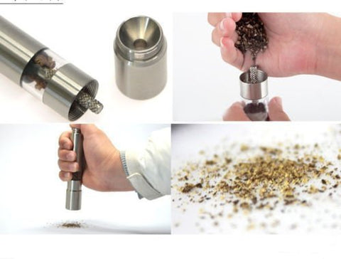 Pump & Grind - Salt & Pepper Grinder, Stainless Steel