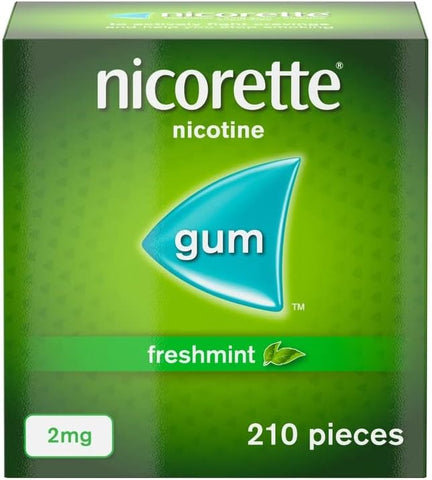 Nicorette Nicotine Gum Freshmint 2mg 210Pcs