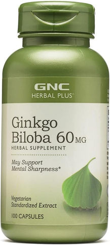 GNC Ginkgo Biloba 60mg 100 Capsules