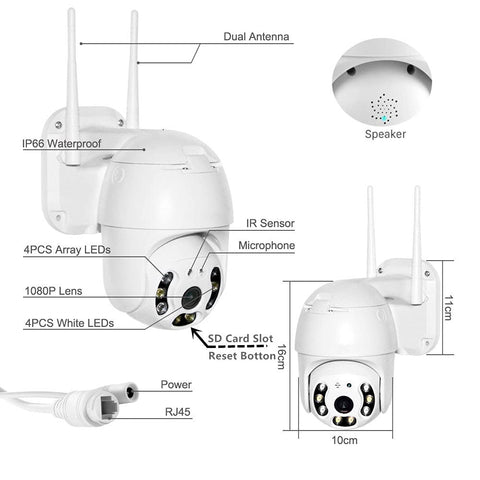 IP Camera HD Night Vision IP66 Waterproof Automatic Tracking IP WiFi Camera