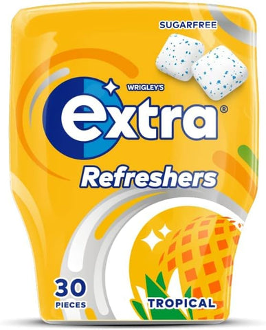 Extra Refresh Gum Bottle Tropical 30Pcs 67g