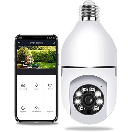 PTZ Bulb Camera Colour Vision 1080p App V380p