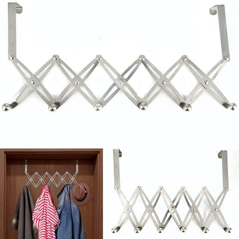 Door Hangers for Clothes Steel Adjustable 6 Hook Hanger
