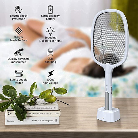 Rechargeable Mosquito Flies Killer Electric Tennis Handheld Mosquito Racket