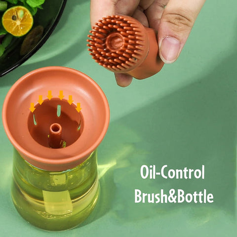 Kitchen Oil Bottle (Silicone With Bursh BBQ Grill Dropper)