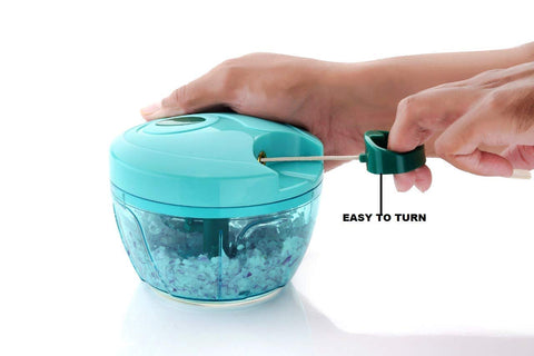 Spin Chopper, Vegetable and Fruits Cutter with 3 Blades