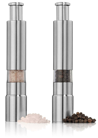 Pump & Grind - Salt & Pepper Grinder, Stainless Steel