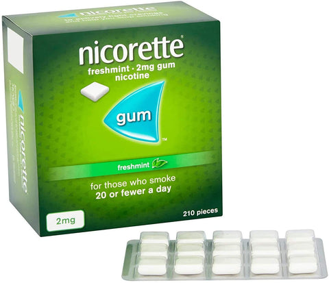 Nicorette Nicotine Gum Freshmint 2mg 210Pcs