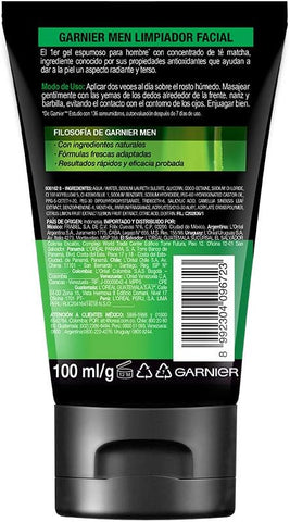 Garnier Men Turbo Light Matcha Face Wash 100ml