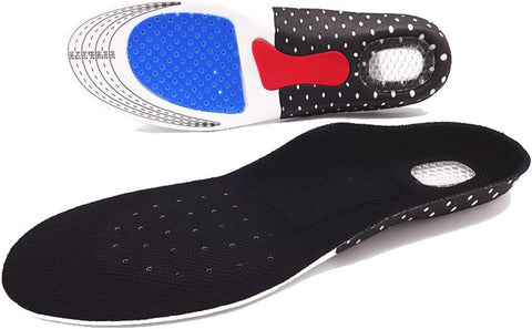 AMODA Unisex Massaging Gel Insoles, Cushioning Shock Absorbing Breathable Silicone Insole for Walking & Running