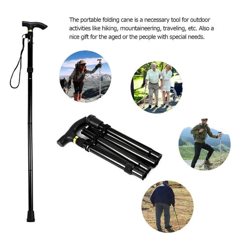 Trust Cane Portable Aluminium Alloy Handle Dependable Professional Stick with LED Light