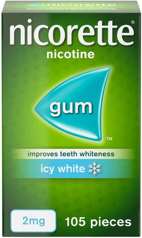 Nicorette Gum Icy White 2mg 105Pcs