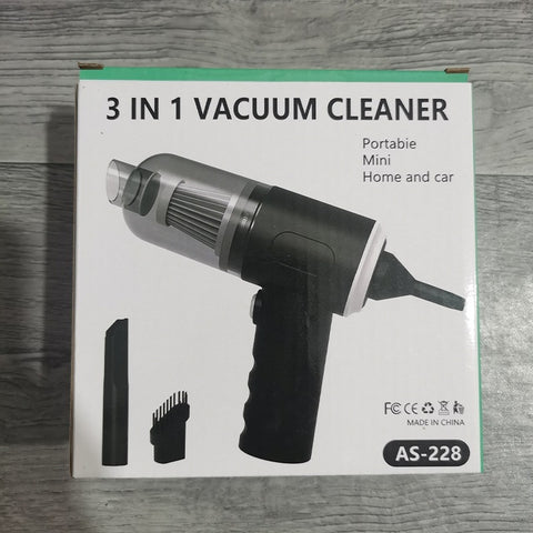 3 In 1 Vacuum Cleaner Duster Blower Air Pump Wireless Hand-Held Cleaning For Car Home PC