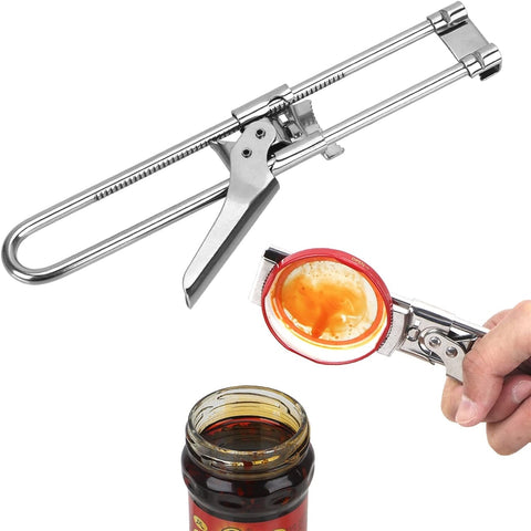 Bottle Cap Jar Opener Manual Adjustable Stainless Steel