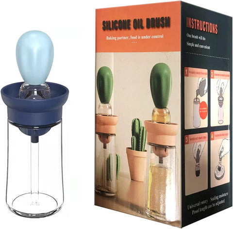 Kitchen Oil Bottle (Silicone With Bursh BBQ Grill Dropper)