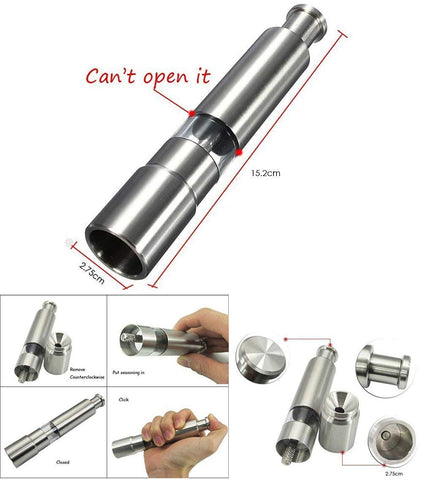 Pump & Grind - Salt & Pepper Grinder, Stainless Steel