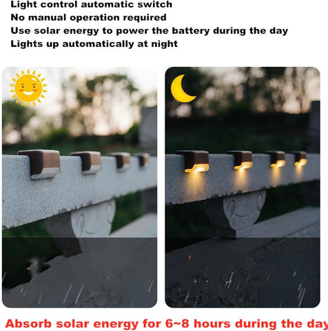 Solar Fence Lights Of Pack Of 4 For Outdoor Walls