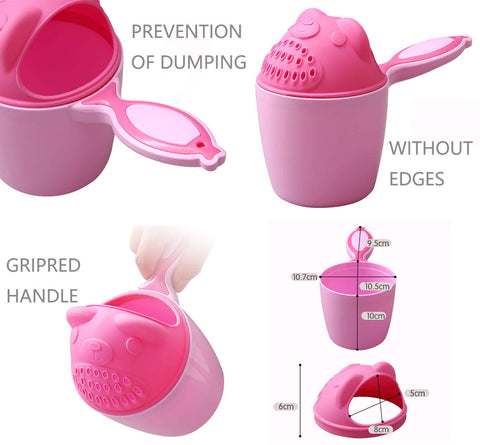 Baby Shower Cup, Baby Bath Rinser Wash Hair Cup by Protecting Infant Eyes