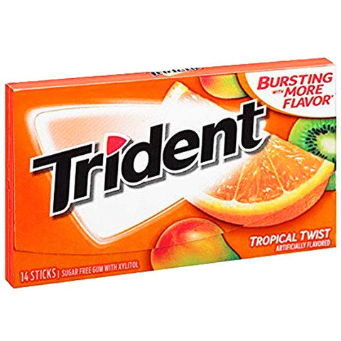 Trident Gum 14 Sticks Tropical Twist
