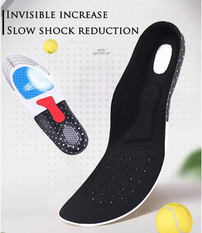AMODA Unisex Massaging Gel Insoles, Cushioning Shock Absorbing Breathable Silicone Insole for Walking & Running