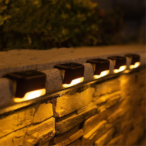 Solar Fence Lights Of Pack Of 4 For Outdoor Walls