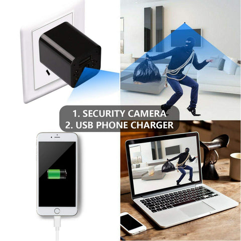 WiFi 1080P Mini Charger Spy Camera Live View