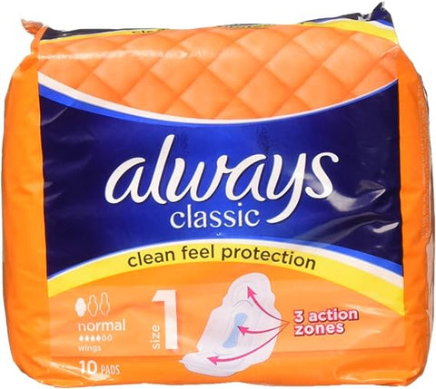 Always Classic Normal Uk 10 Pads