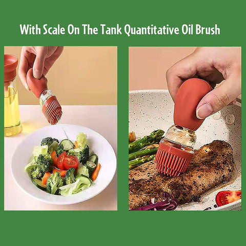 Kitchen Oil Bottle (Silicone With Bursh BBQ Grill Dropper)