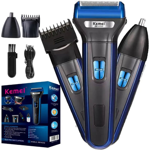 KEMEI KM 6330-6332 , 3 in 1 Grooming kit.