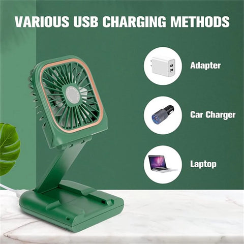 Solar Charging Portable Fan With 3000 mAh