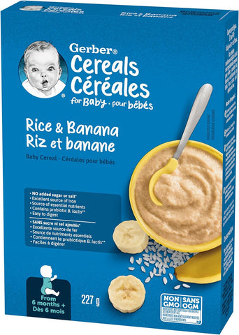 Gerber Cereal Rice Banana 227g