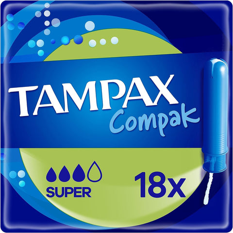 Tampax Compak Super Applicator 18 Tampons