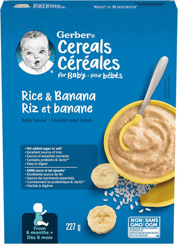 Gerber Cereal Rice Banana 227g