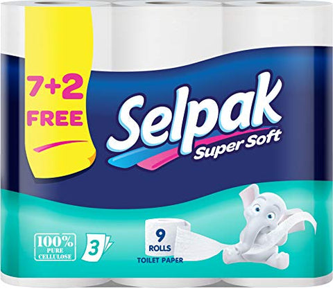 Selpak Toilet Roll Super Soft 9Pcs
