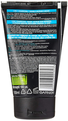 Garnier Men Turbo Light Oil Control Charcoal Foam 100ml