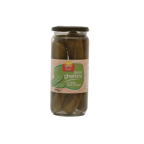 Best Day Mini Gherkins In Brine and Vinegar 500g