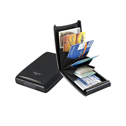 Tru Virtu Credit Card Holder Ultra Light Aluminium Case Black