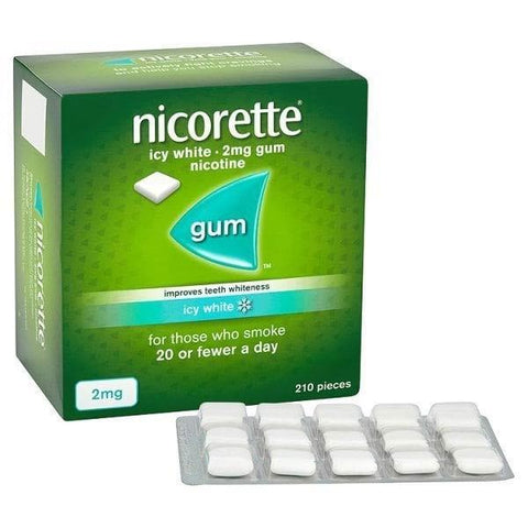 Nicorette Gum Icy White 2mg 210Pcs