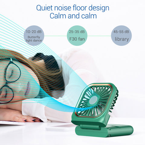 Solar Charging Portable Fan With 3000 mAh