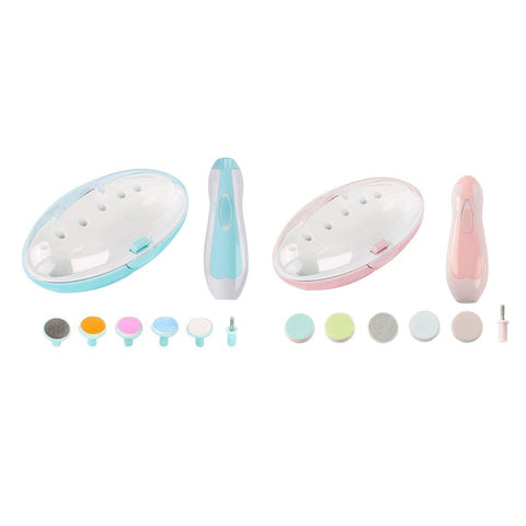 Electric Baby Nail Trimmer with 6 Grinding Heads and LED Light for Babies and Newborns