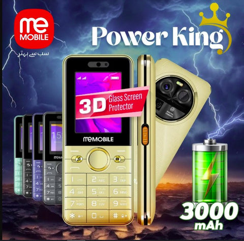 meMobile iPower King Keypad Mobile Dual SIM 3000mah Battery FM | Smart Camera | Powerful Torch