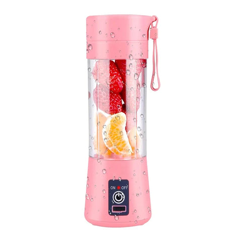Portable Mini Fruit Juicer Pink