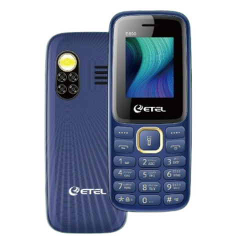 Etel E600 Plus (Shaka Plus) Keypad Phone 1.8" Display, 1550mAh Battery, Dual SIM, Wireless FM, MP3/MP4 Player, Torch Light