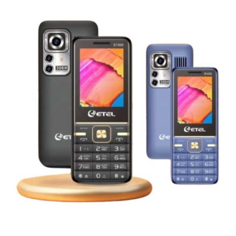 ETEL E1000 Keypad Mobile – 2.8" Display, 4500mAh Battery, Jumbo Speaker, PTA Approved, 1 Year Warranty